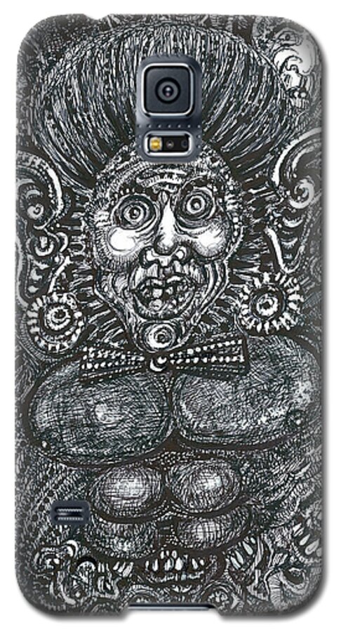 Demons Galaxy S5 Case featuring the mixed media I'm All Ears by Giovanni Caputo
