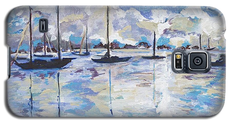 Art Galaxy S5 Case featuring the painting In Search For America's Freedom by Helena Bebirian