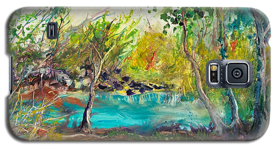 Watereay Galaxy S5 Case featuring the painting Inland Waterway Swamp by Gary DeBroekert