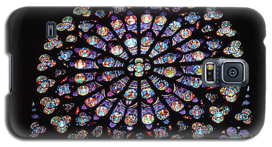Inspirational Galaxy S5 Case featuring the photograph Inspirational - Rose Window of Chartres Cathedral France by Jacqueline M Lewis