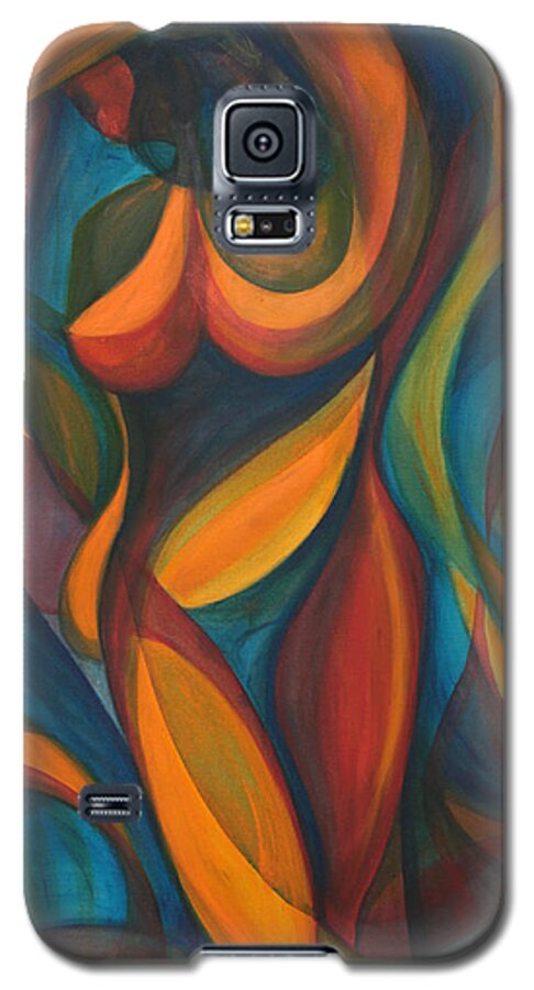 Figure Galaxy S5 Case featuring the painting Into the Reeds by Trina Teele