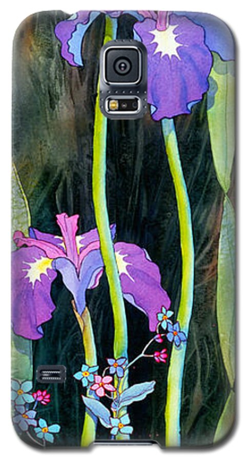 Iris Tall & Slim Galaxy S5 Case featuring the painting Iris Tall and Slim by Teresa Ascone