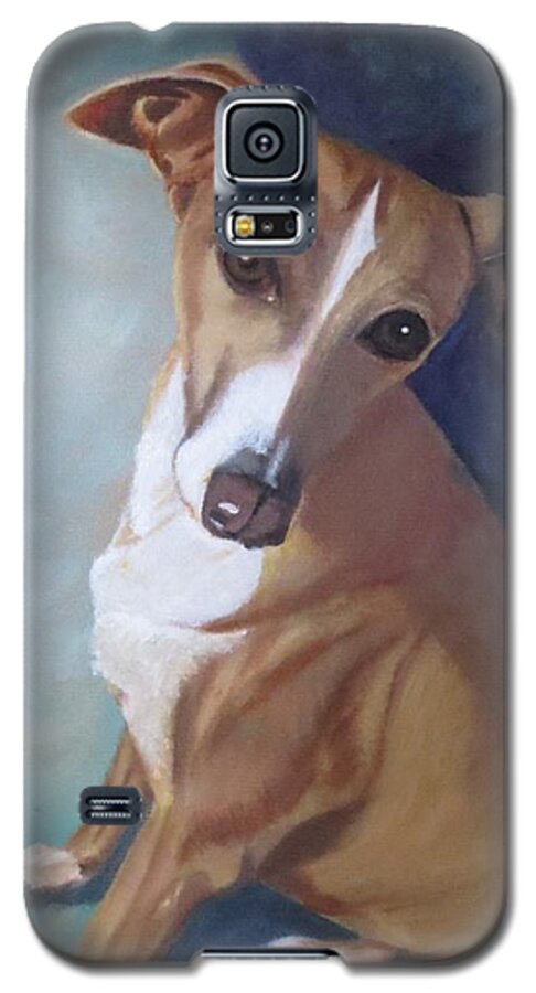 Italian Greyhound Galaxy S5 Case featuring the painting Italian Greyhound by Sharon Schultz