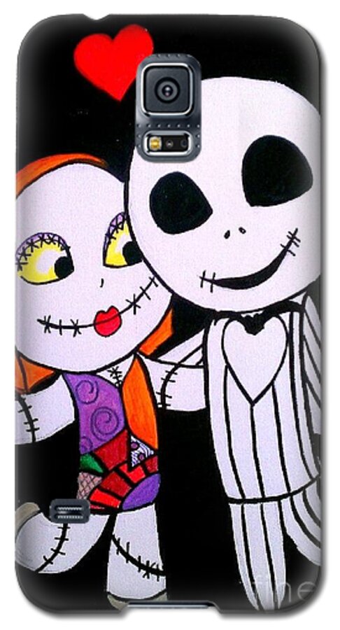 Marisela Mungia Galaxy S5 Case featuring the painting Jack and Sally by Marisela Mungia