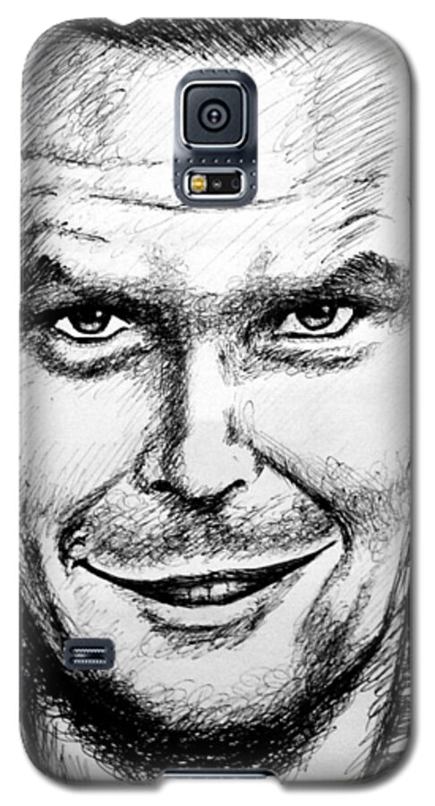 Wallpaper Buy Art Print Phone Case T-shirt Beautiful Duvet Case Pillow Tote Bags Shower Curtain Greeting Cards Mobile Phone Apple Android Jack Nicholson Sketch Jack Nicholson Portrait One Flew Over Cuckoo's Nest Joker Evil Haunted Scary Sketch The Shining Hollywood Movie Canvas Framed Art Acrylic Greeting Print Salman Ravish Khan Galaxy S5 Case featuring the drawing Jack Nicholson #2 by Salman Ravish