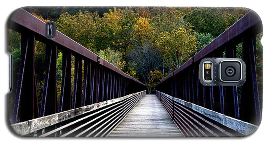 Steel Galaxy S5 Case featuring the photograph James River Footbridge by Cathy Shiflett