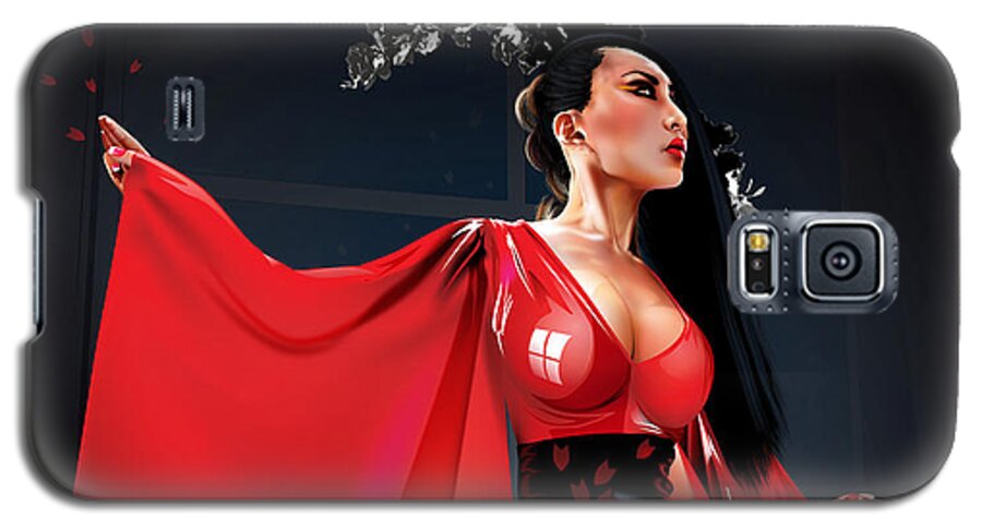 Japanese Galaxy S5 Case featuring the digital art JapaneseDomina Hibiki by Brian Gibbs