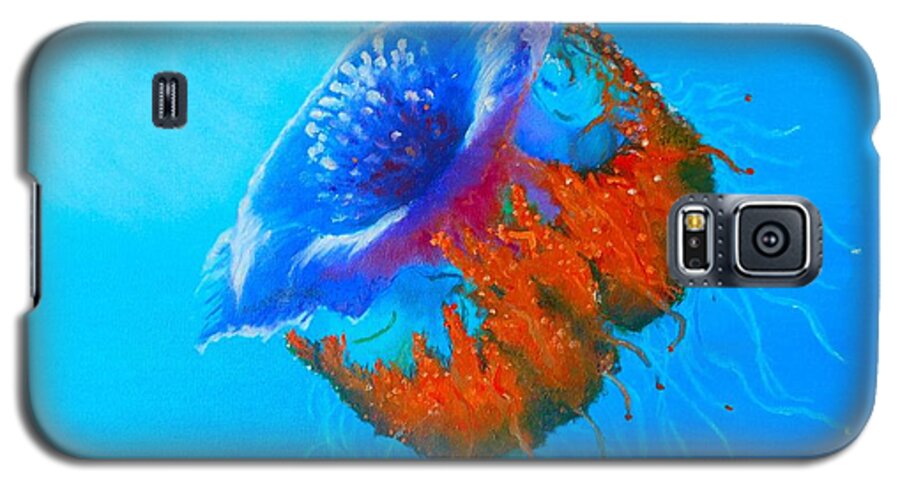 Jellyfish Galaxy S5 Case featuring the painting Jellyfish by Maris Sherwood