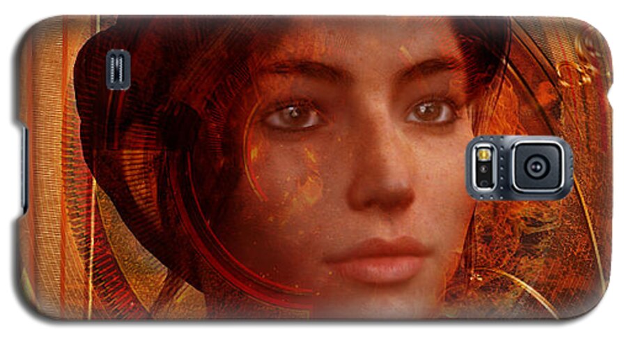 Saint Galaxy S5 Case featuring the painting Joan of Arc Holy Fire by Suzanne Silvir