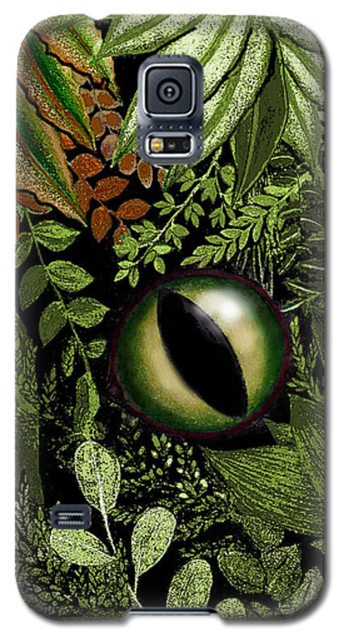 Nature Galaxy S5 Case featuring the digital art Jungle Eye by Carol Jacobs