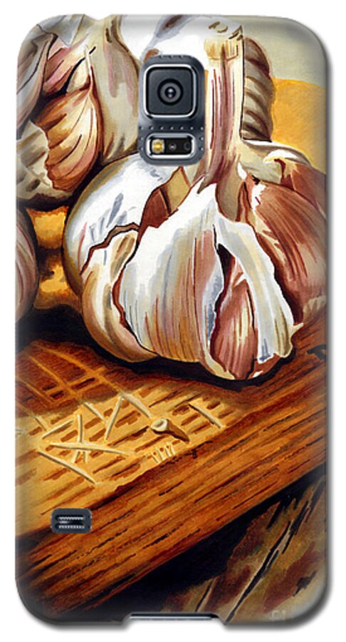 Garlic Galaxy S5 Case featuring the drawing Just Garlic by Cory Still