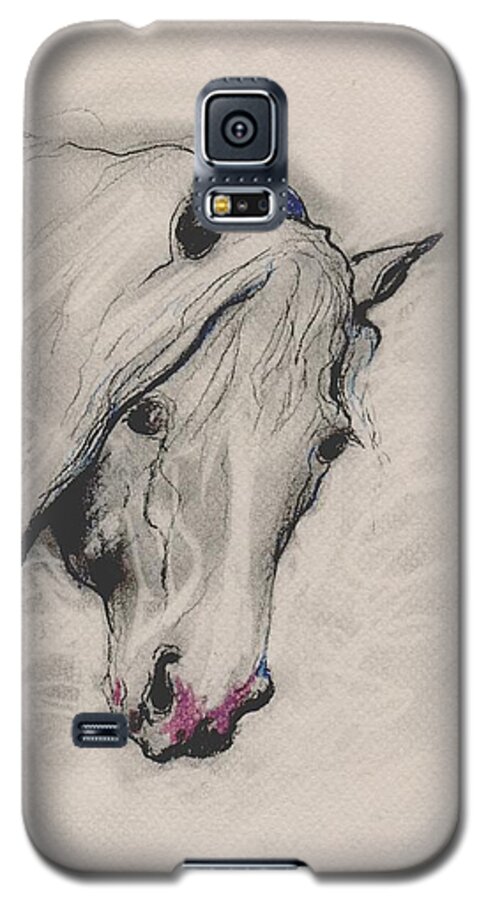 Animal Galaxy S5 Case featuring the drawing Just me by Mary Armstrong