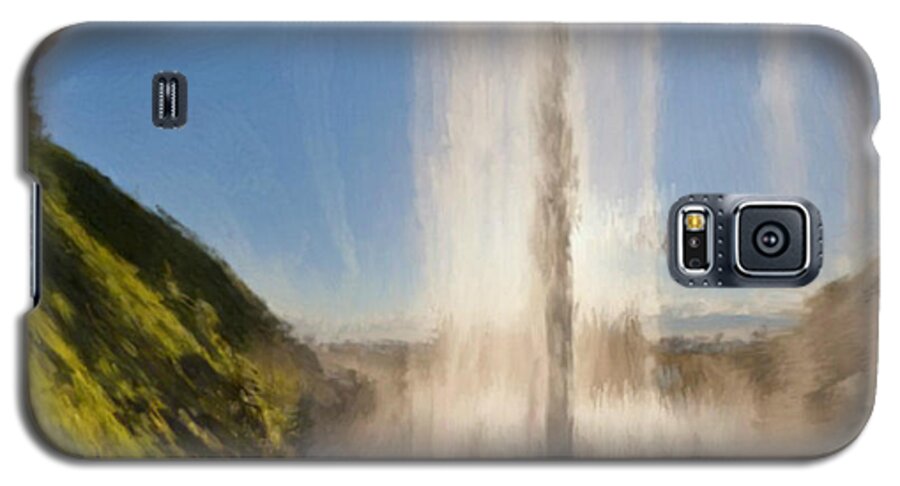 Cave Galaxy S5 Case featuring the painting Karen's Waterfalls by Bruce Nutting