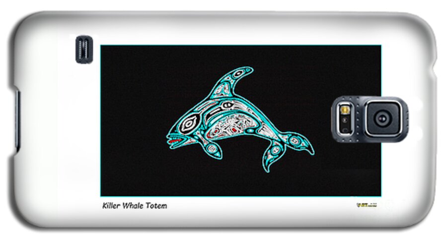 Killer Whale Galaxy S5 Case featuring the mixed media Killer Whale Totem by Art MacKay