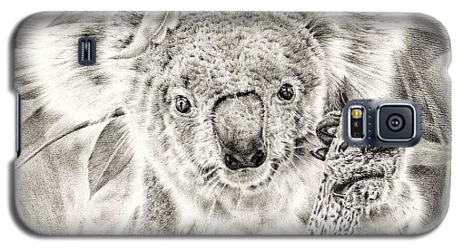 Koala Galaxy S5 Case featuring the drawing Koala Garage Girl by Casey 'Remrov' Vormer
