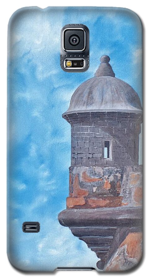 El Morro Fort Galaxy S5 Case featuring the painting La Garrita by Tony Rodriguez