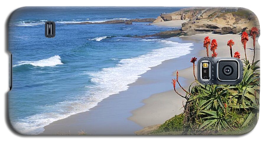 Beach Galaxy S5 Case featuring the photograph La Jolla Beach by Jane Girardot