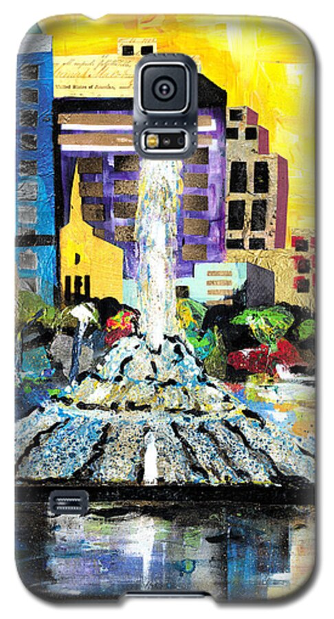 Orlando Galaxy S5 Case featuring the painting Lake Eola - part 2 of 3 by Everett Spruill