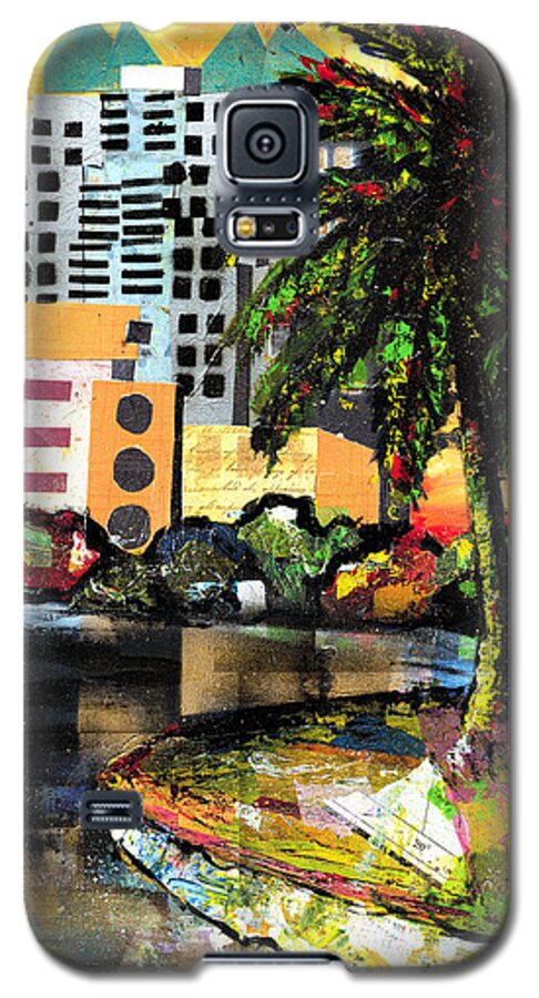 Orlando Galaxy S5 Case featuring the painting Lake Eola - part 3 of 3 by Everett Spruill