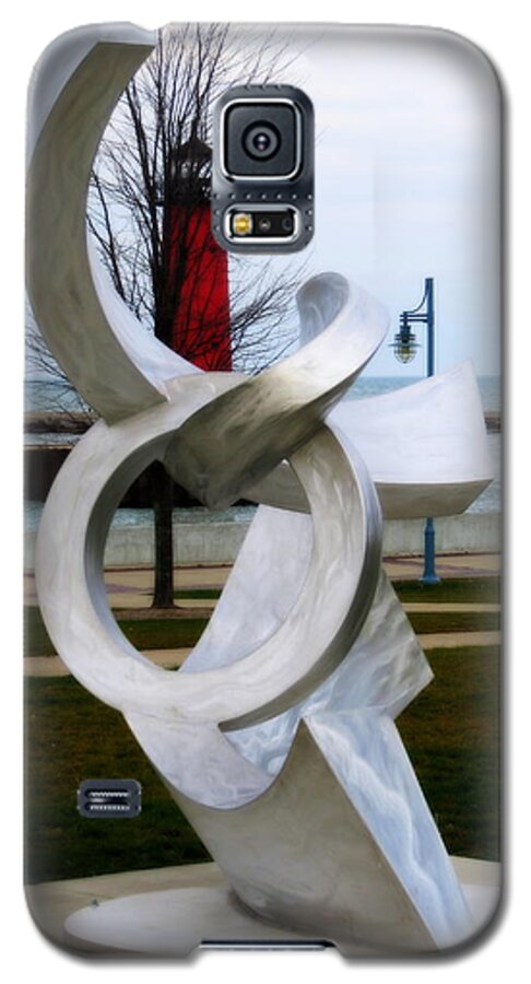 Sculpture Galaxy S5 Case featuring the photograph Lakeside Art by Kay Novy