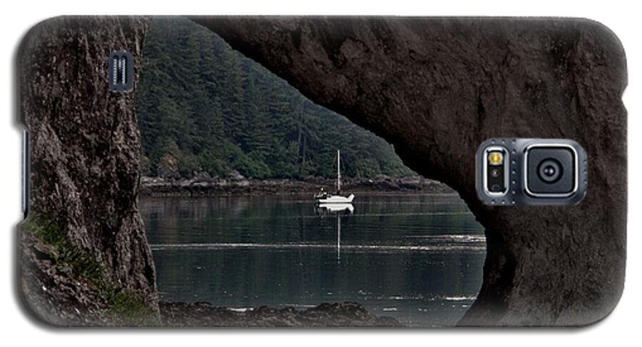 Boat Galaxy S5 Case featuring the photograph Lealea at Anchor by Laura Wong-Rose
