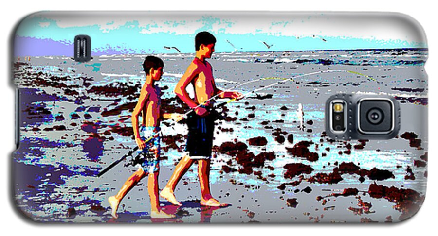 Beach Galaxy S5 Case featuring the photograph Let's Go Fishing by Linda Cox