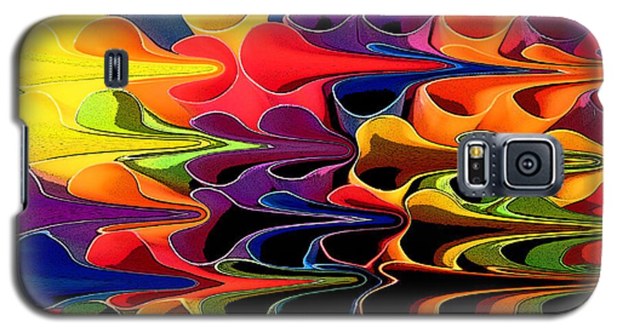 Colorful Galaxy S5 Case featuring the digital art Lets go this way by Mary Bedy