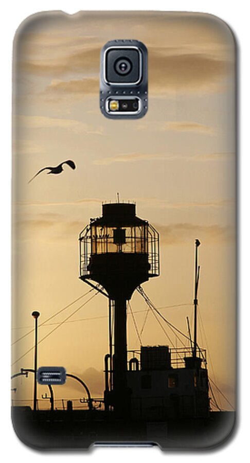 Light Galaxy S5 Case featuring the photograph Light ship silhouette at sunset by Steve Ball