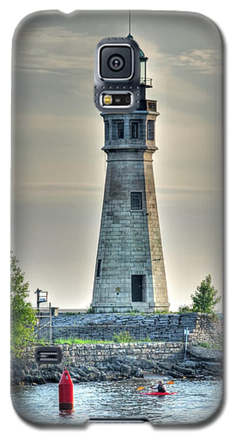 Lighthouse Galaxy S5 Case featuring the photograph Lighthouse just Before Sunset at Erie Basin Marina by Michael Frank Jr