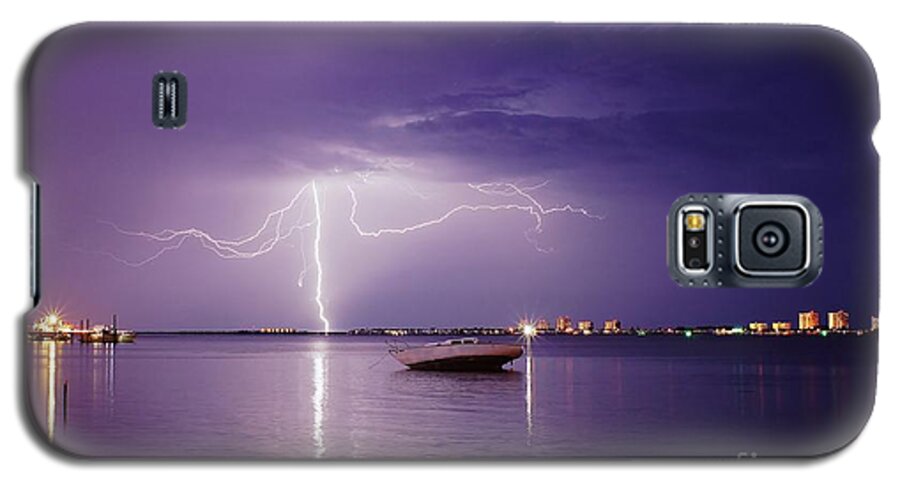 Lightning Galaxy S5 Case featuring the photograph Lightning On the Indian River by Lynda Dawson-Youngclaus