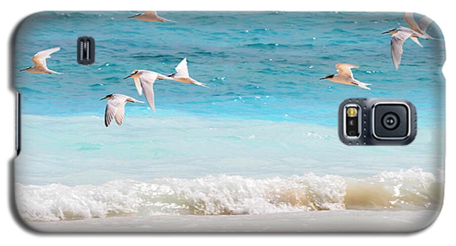 Blue Galaxy S5 Case featuring the photograph Like Birds in the Air by Jenny Rainbow