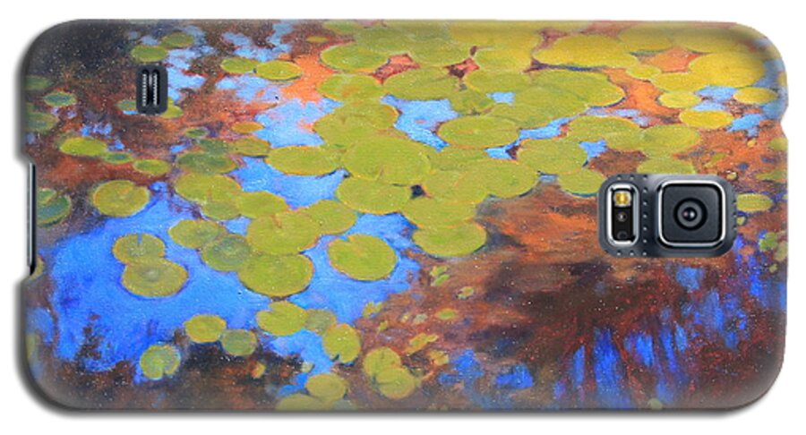 Pond Galaxy S5 Case featuring the painting Lilly by Andrew Danielsen