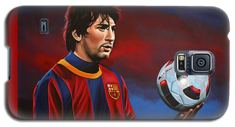 Lionel Messi Galaxy S5 Case featuring the painting Lionel Messi 2 by Paul Meijering