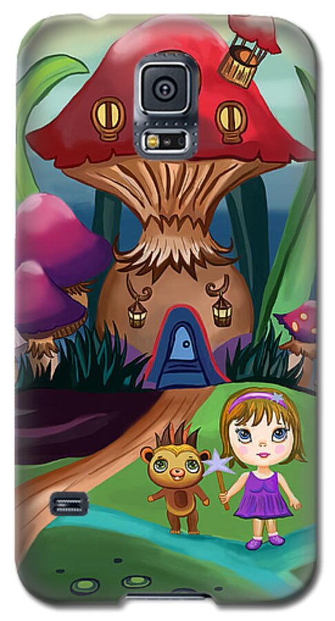 Baby Galaxy S5 Case featuring the digital art Little girl by Bogdan Floridana Oana