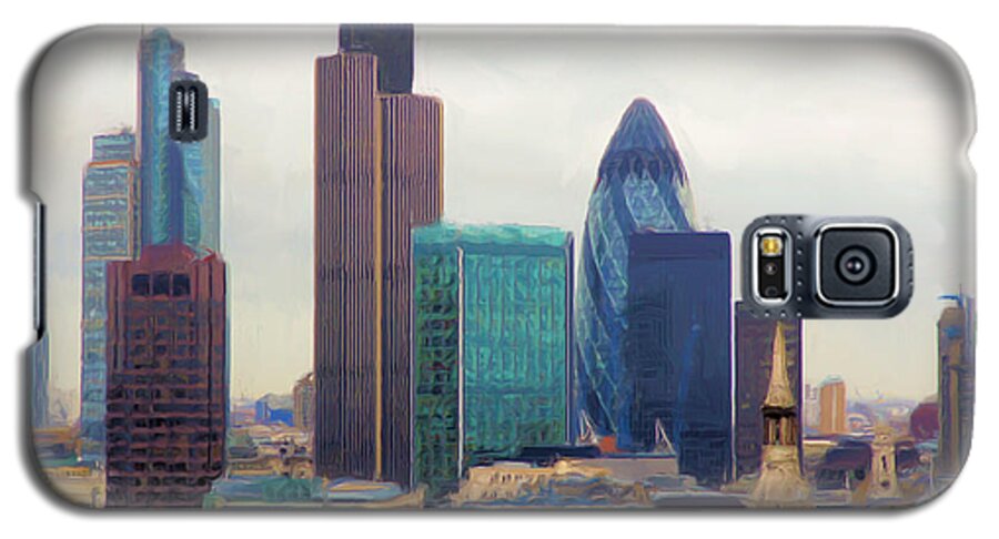 London Galaxy S5 Case featuring the digital art London Skyline by Ron Harpham