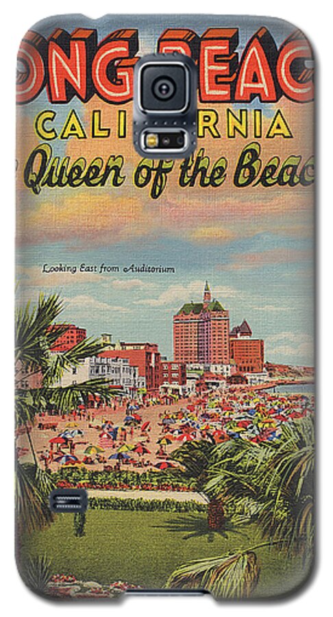 Postcard Galaxy S5 Case featuring the photograph Long Beach by Larry Hunter