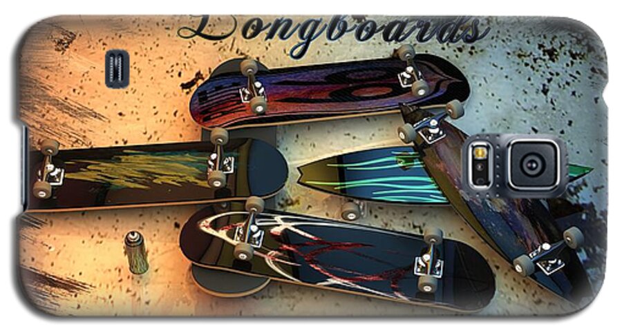 Longboard Galaxy S5 Case featuring the digital art Longboards by Louis Ferreira