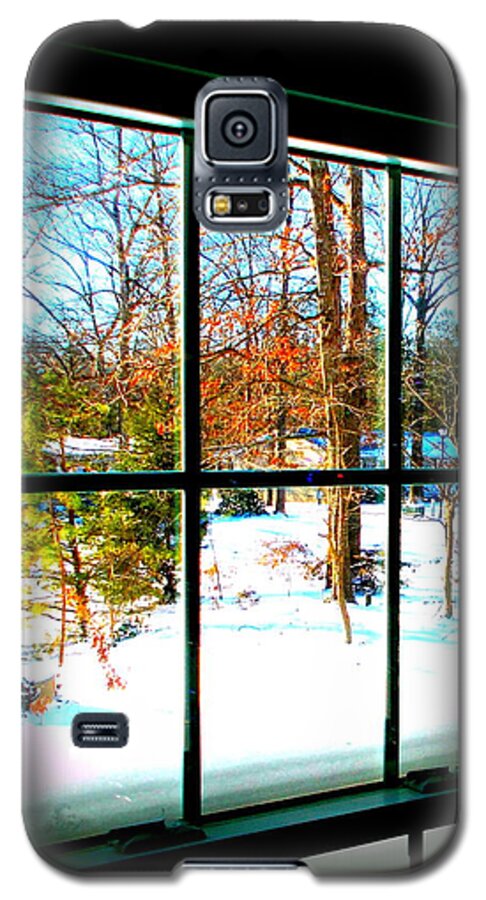 Window Galaxy S5 Case featuring the photograph Looking Out by Pamela Hyde Wilson