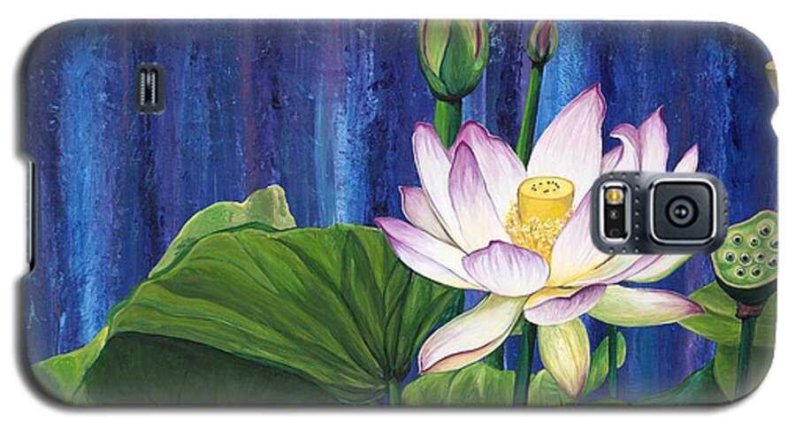 Lotus Flower Galaxy S5 Case featuring the painting Lotus Dream by Patty Vicknair