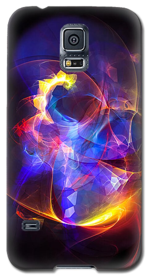 Abstract Galaxy S5 Case featuring the digital art Love Bubble by Modern Abstract