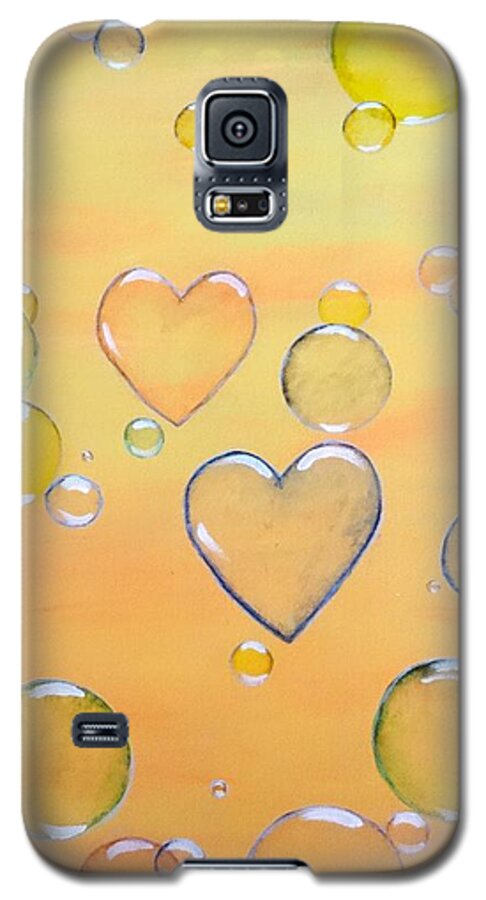 Love Is In The Air Galaxy S5 Case featuring the painting Love is in the Air by Karen Jane Jones