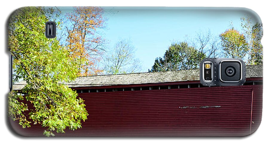 Covered Bridge Galaxy S5 Case featuring the photograph Loy's Station Covered Bridge by Cathy Shiflett