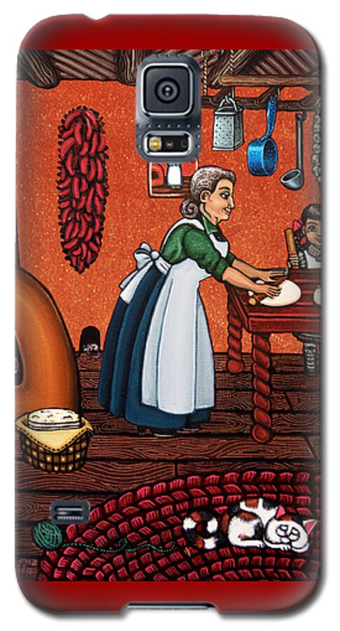 Cook Galaxy S5 Case featuring the painting Making Tortillas by Victoria De Almeida