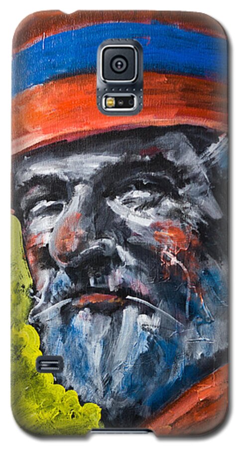 Portrait Galaxy S5 Case featuring the painting Man in Red Hat by Maxim Komissarchik