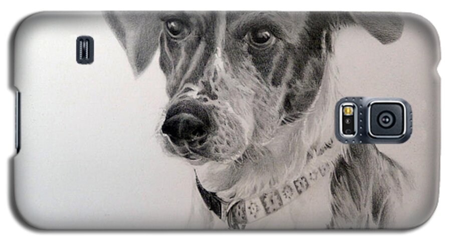 Dog Galaxy S5 Case featuring the drawing Man's Best Friend by Lori Ippolito