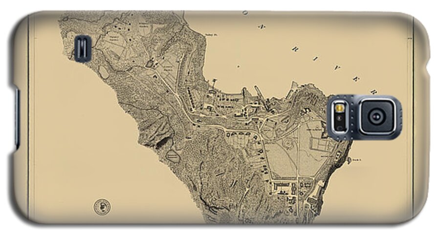 West Point Galaxy S5 Case featuring the photograph Map of West Point 1883 by Andrew Fare