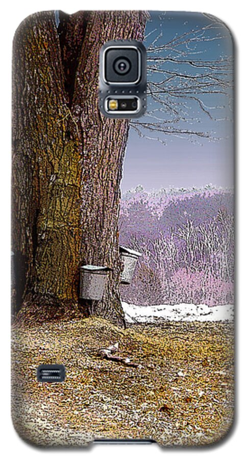 Landscape Galaxy S5 Case featuring the digital art Maple Buckets by Nancy Griswold