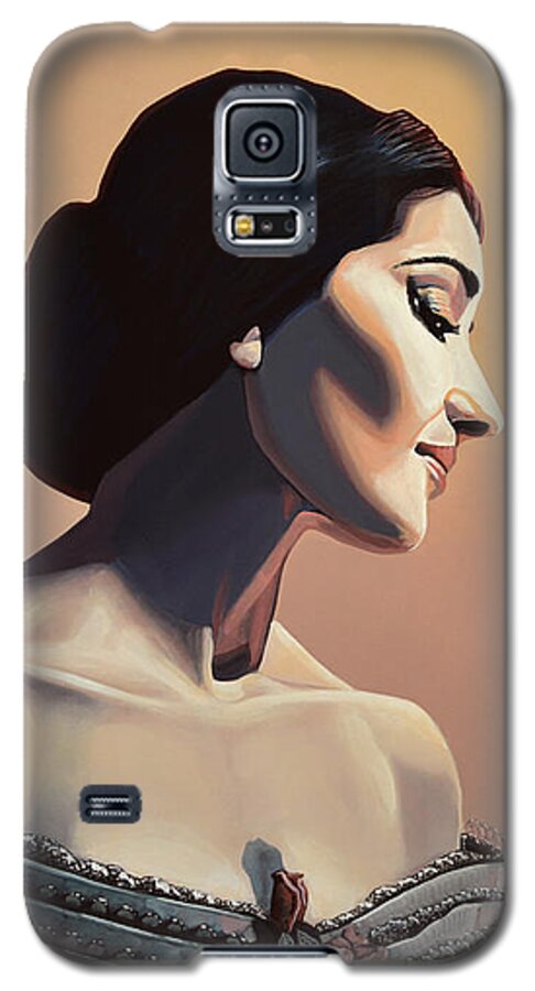 Maria Callas Galaxy S5 Case featuring the painting Maria Callas Painting by Paul Meijering