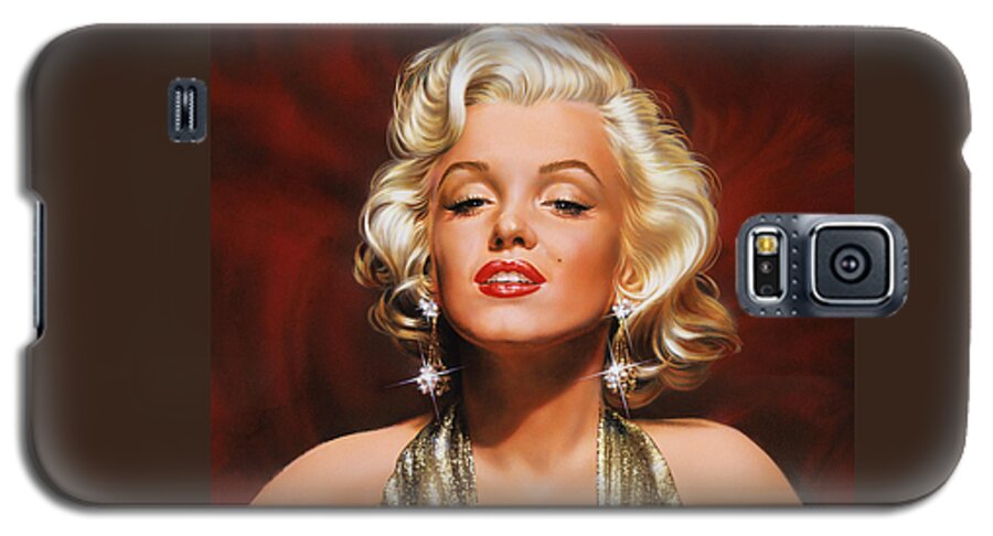 Portrait Galaxy S5 Case featuring the painting Marilyn by Dick Bobnick