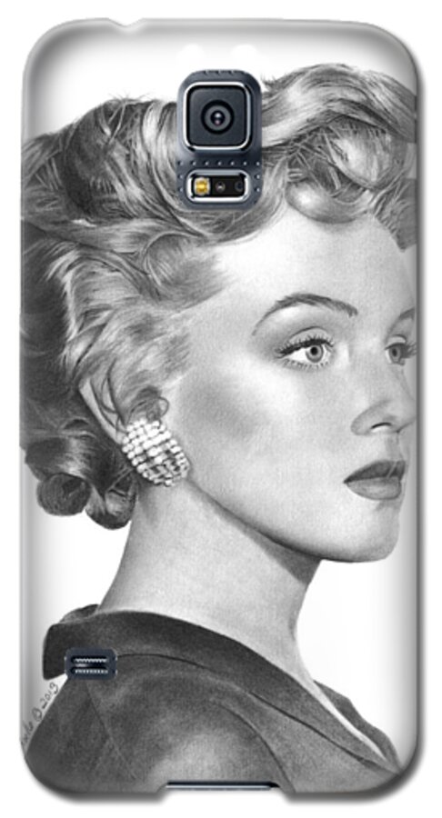 Marilyn Monroe Galaxy S5 Case featuring the drawing Marilyn Monroe - 014 by Abbey Noelle